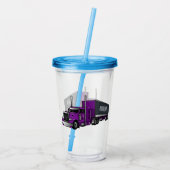 Verre En Acrylique Illustration de camion semi-remorque (Dos)