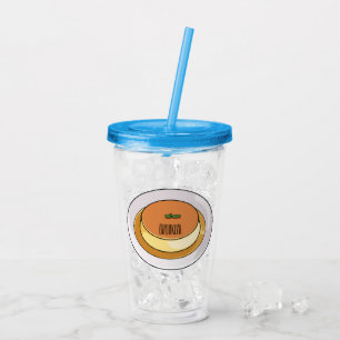 Verre En Acrylique Illustration de caramel de crème