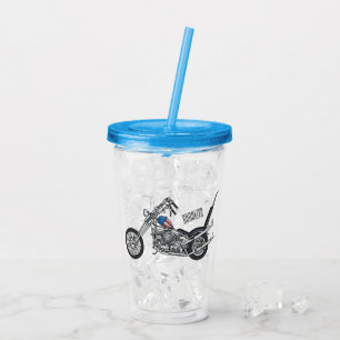 Verre En Acrylique Illustration de Chopper Motorcycle 1950