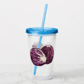 Verre En Acrylique Illustration de chou rouge (Dos)