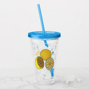 Verre En Acrylique Illustration de citron