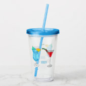 Verre En Acrylique Illustration de cocktail (Dos)