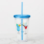 Verre En Acrylique Illustration de cocktail (Devant)