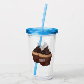 Verre En Acrylique Illustration de Cupcake (Dos)