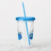 Verre En Acrylique Illustration de dauphins heureux adorables (Gauche)