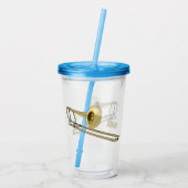 Verre En Acrylique Illustration de dessin animé de Trombone (Dos)