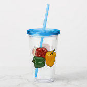 Verre En Acrylique Illustration de dessin de Capsicum (Dos)