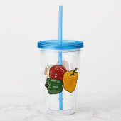 Verre En Acrylique Illustration de dessin de Capsicum (Devant)