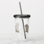 Verre En Acrylique Illustration de dessin de phoque éléphant (Gauche)