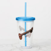 Verre En Acrylique Illustration de dessin de Sitar (Devant)