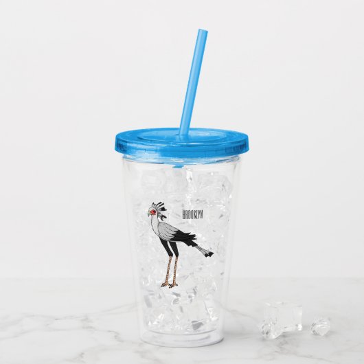 Verre En Acrylique Illustration de dessin du secrétaire pour oiseaux (Dos glace)