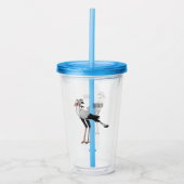 Verre En Acrylique Illustration de dessin du secrétaire pour oiseaux (Devant)