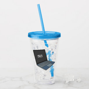 Verre En Acrylique Illustration de dessin sur ordinateur portable