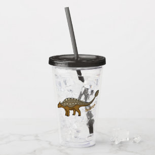 Verre En Acrylique Illustration de dinosaure blindé Ankylosaurus