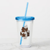 Verre En Acrylique Illustration de gâteau de pain d'épices (Dos)