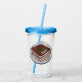Verre En Acrylique Illustration de gâteau de Tiramisu (Dos)