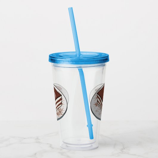 Verre En Acrylique Illustration de gâteau de Tiramisu (Gauche)