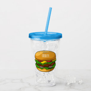 Verre En Acrylique Illustration de Hamburger