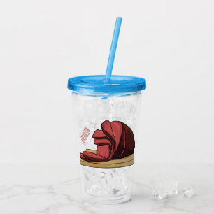 Verre En Acrylique Illustration de jambon