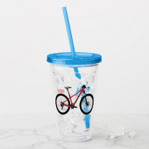 Verre En Acrylique Illustration de la bande dessinée de vélo