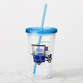 Verre En Acrylique Illustration de la charrette alimentaire (Dos)