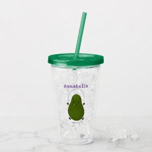 Verre En Acrylique Illustration de la corde à sauter à l'avocat migno