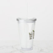 Verre En Acrylique Illustration de la feuille d'aquarelle (Droite)