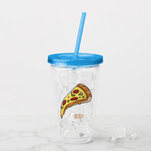 Verre En Acrylique Illustration de la pizza