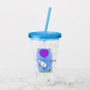 Verre En Acrylique Illustration de l'humour en ballons de mouton mign