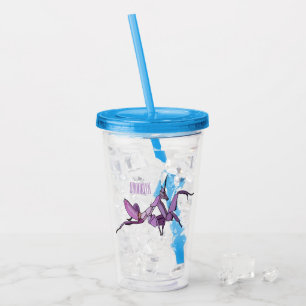 Verre En Acrylique Illustration de l'orchidée mante