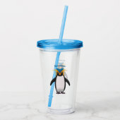 Verre En Acrylique Illustration de mignon macaroni pingouin (Dos)