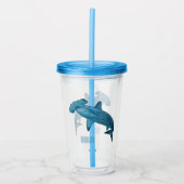 Verre En Acrylique Illustration de requin marteau (Devant)