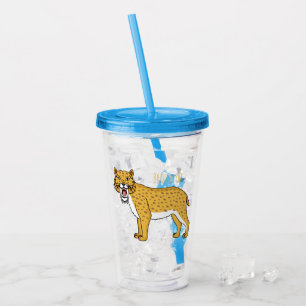 Verre En Acrylique Illustration de tigre à dents de sabre