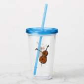 Verre En Acrylique Illustration de violoncelle (Dos)