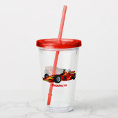 Verre En Acrylique Illustration de voitures de course à grande vitess (Dos)