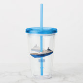 Verre En Acrylique Illustration de yacht (Devant)