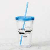 Verre En Acrylique Illustration des jeux de cuisine (Dos)