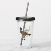 Verre En Acrylique Illustration d'oiseau de curassow (Dos)