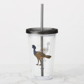 Verre En Acrylique Illustration d'oiseau de curassow (Devant)