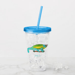 Verre En Acrylique Illustration du caméléon de Jackson