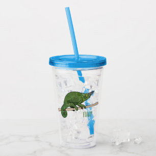 Verre En Acrylique Illustration du caméléon de Jackson