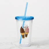 Verre En Acrylique Illustration du cône de crème glacée (Dos)