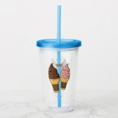 Verre En Acrylique Illustration du cône de crème glacée (Devant)