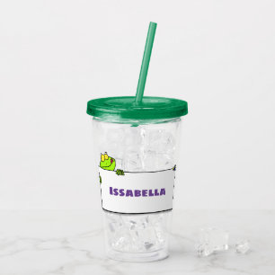 Verre En Acrylique Illustration du panneau de grenouille verte mignon