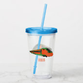 Verre En Acrylique Illustration du train à balles (Dos)