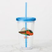 Verre En Acrylique Illustration du train à balles (Devant)