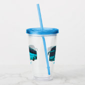 Verre En Acrylique Illustration d'un autobus à passagers moderne (Gauche)