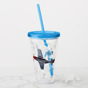 Verre En Acrylique Illustration d'un avion de chasse-bombardier