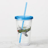 Verre En Acrylique Illustration d'un avion militaire (Dos)