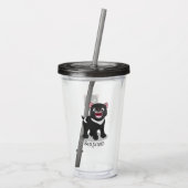 Verre En Acrylique Illustration d'un diable de Tasmanie affamé (Dos)